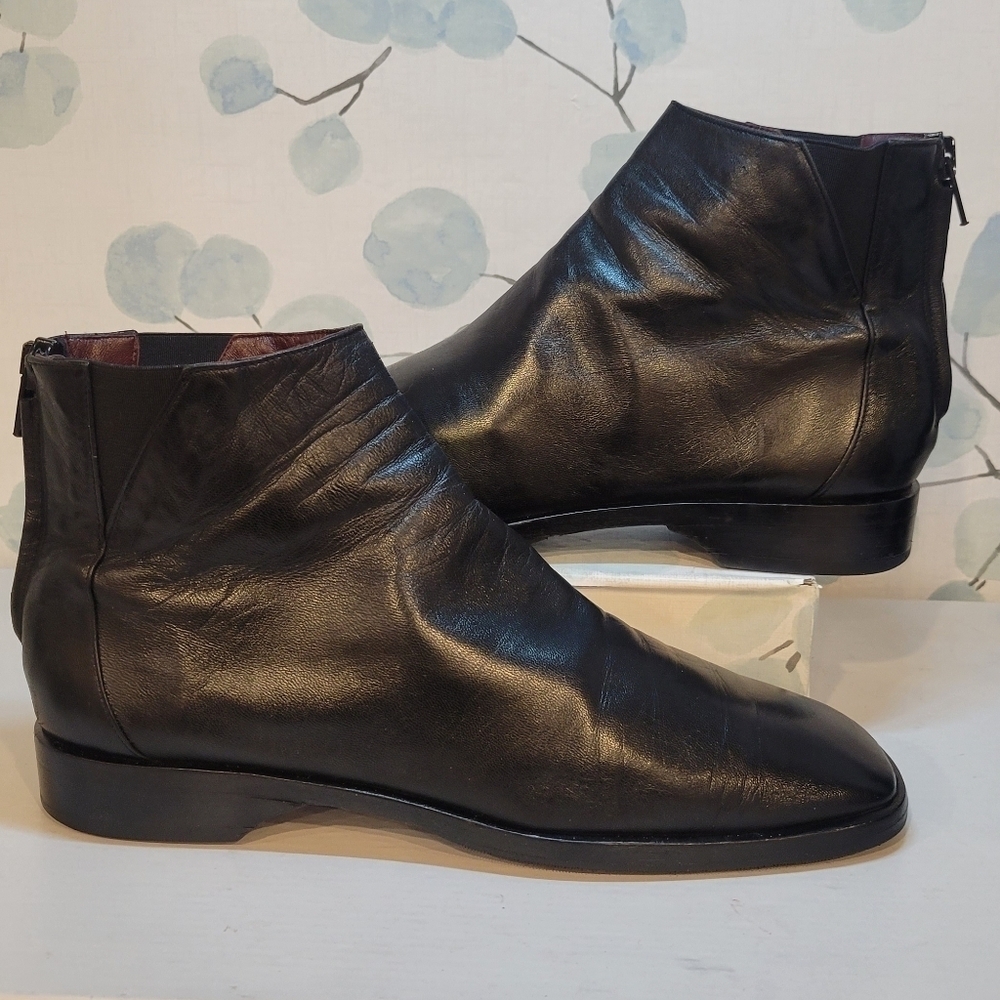 Cole Haan Adrienne Black Calf Leather boots, 7.5 Made in Italy